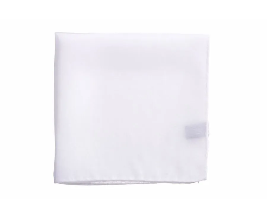 White Mulberry Silk Pocket Square