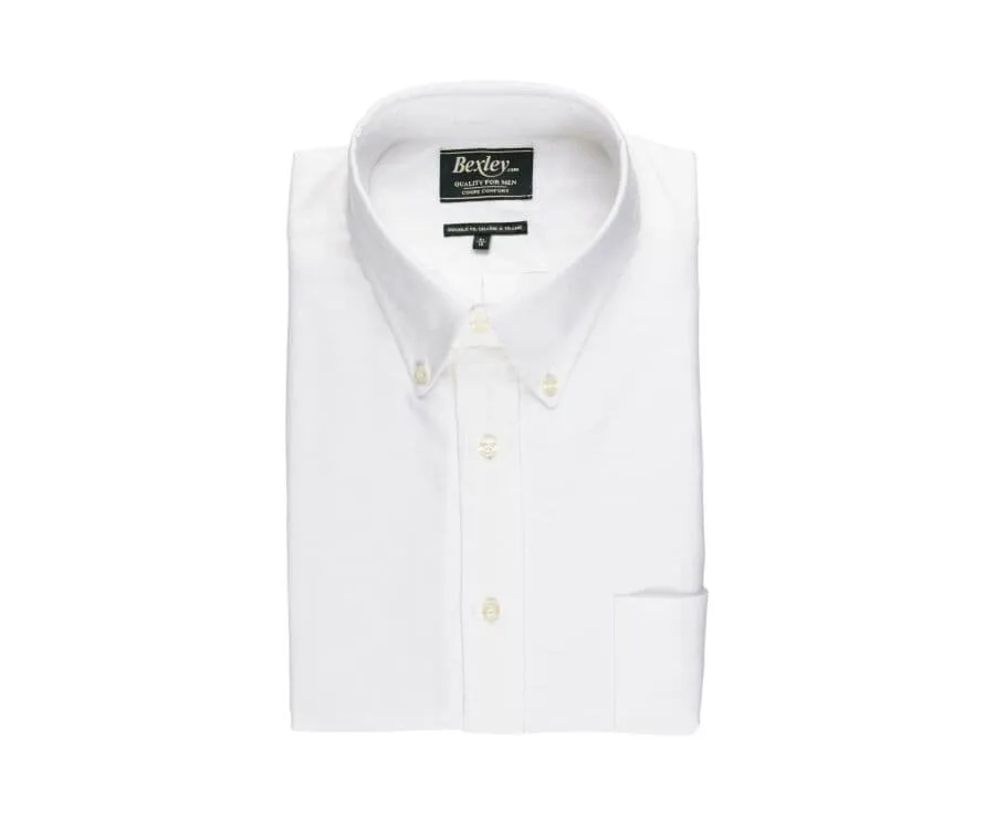 WHITE OXFORD SHIRT WITH CHEST POCKET  AMERICAN COLLAR  HAROLD