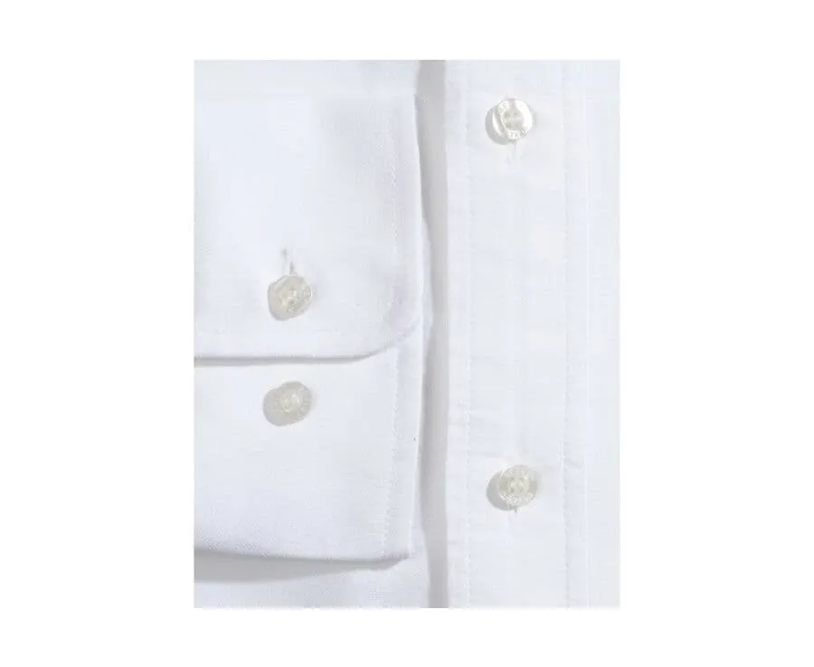 WHITE OXFORD SHIRT WITH CHEST POCKET  AMERICAN COLLAR  HAROLD