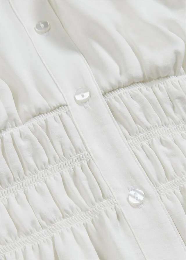 White wool blouse
