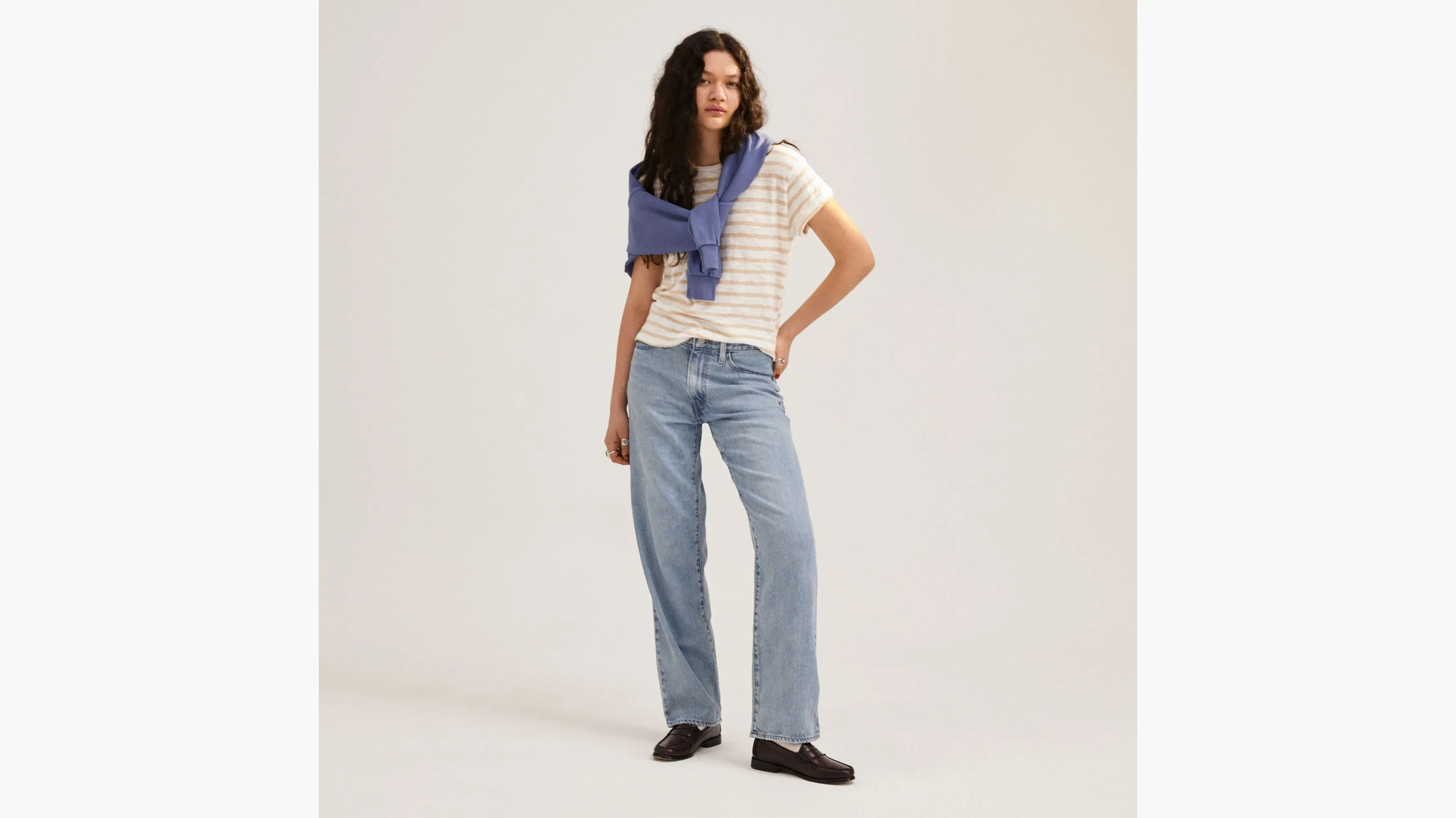 Wide Leg Lightweight Denim Pants
