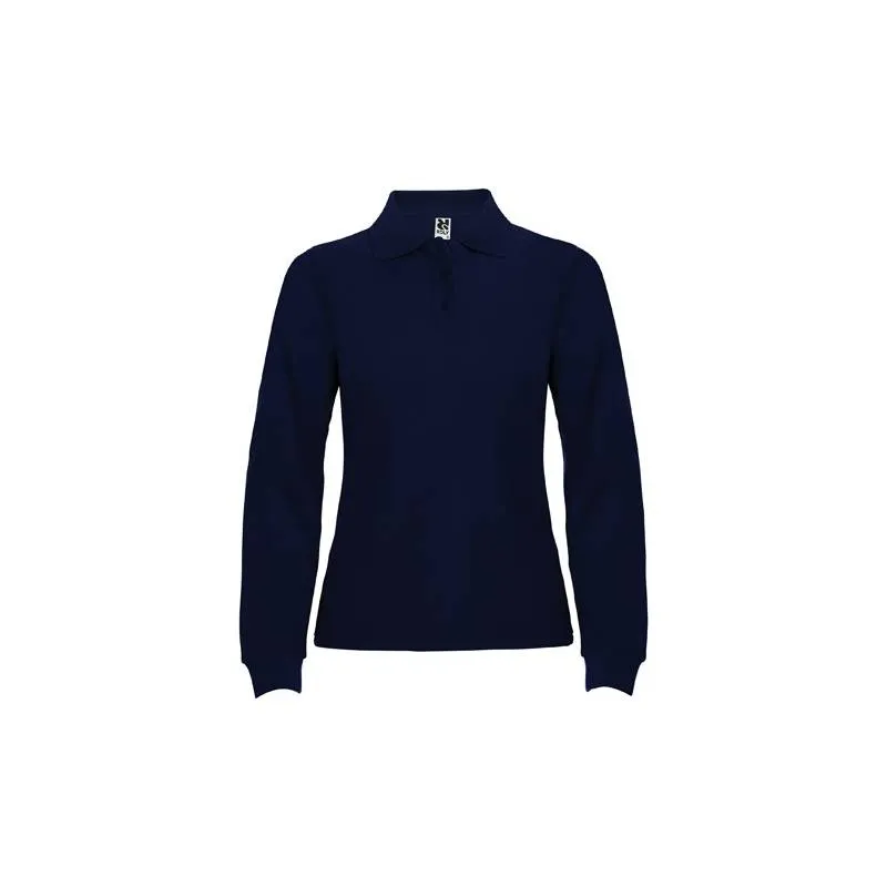 Women's long sleeve 100% cotton polo shirt