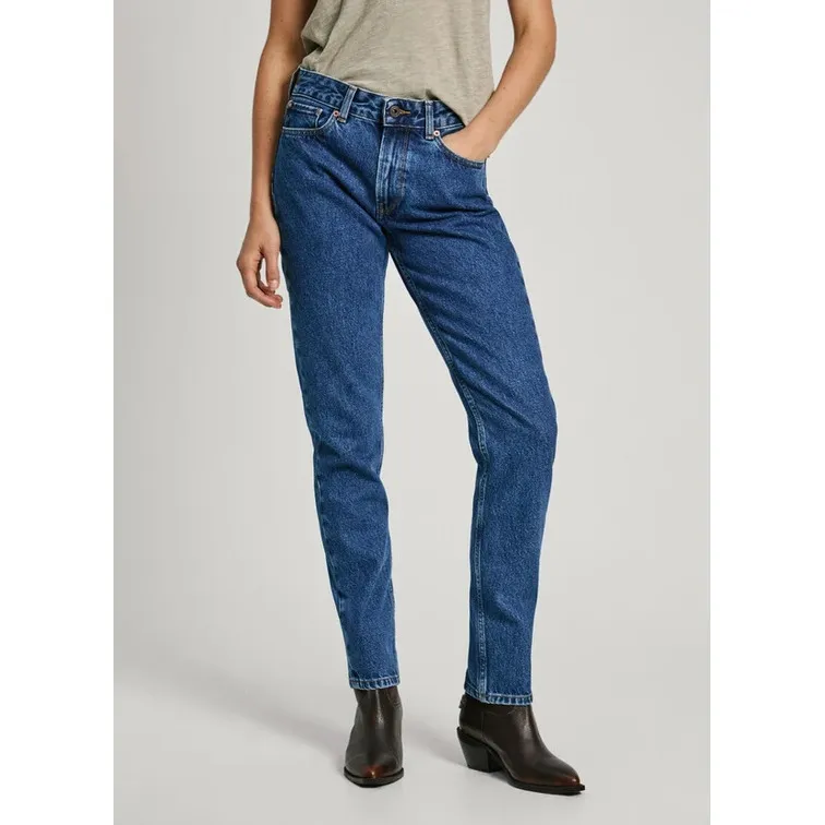 Women's Pepe Jeans Mary jeans, straight fit and medium rise.