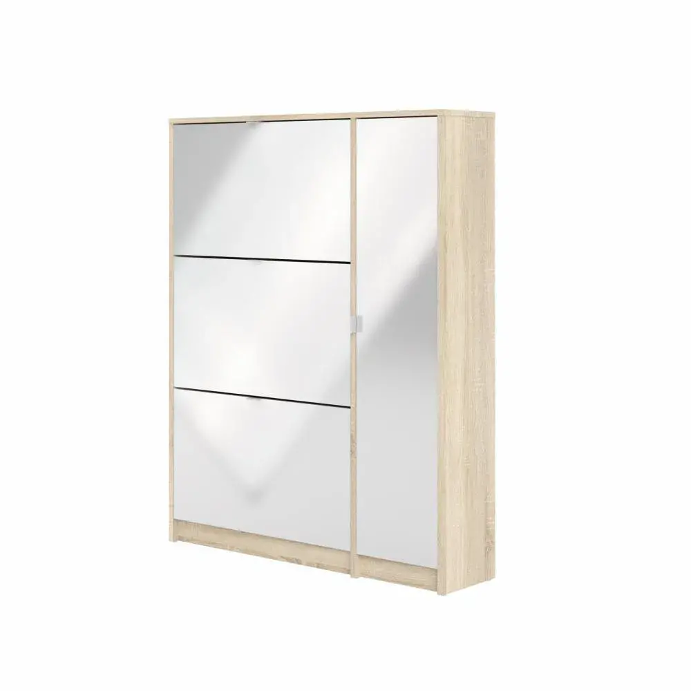 Oslo XL Shoe Cabinet with 3 Drawers + Door 98.8 x 24.05 x 123.6 cm