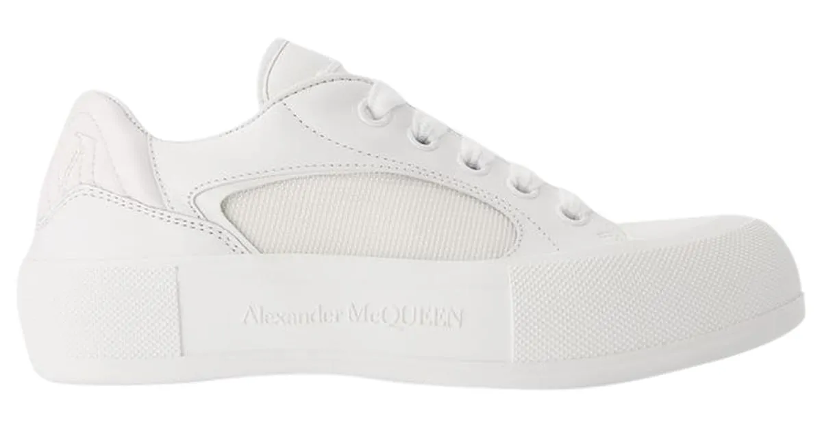 ZAPATILLAS DECK  ALEXANDER MCQUEEN  PIEL DE BECERRO  BLANCO 