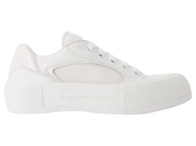 ZAPATILLAS DECK  ALEXANDER MCQUEEN  PIEL DE BECERRO  BLANCO 