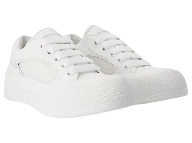ZAPATILLAS DECK  ALEXANDER MCQUEEN  PIEL DE BECERRO  BLANCO 