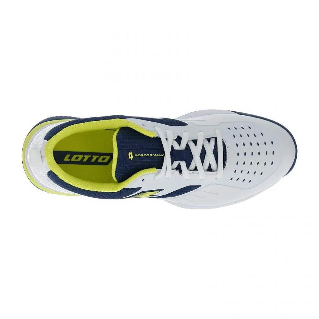 Lotto Superrapida 400 IV Blanco Amarillo Acido Azul Denim Zapatillas by Lotto
