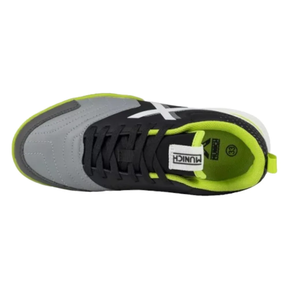Munich Rondito 03 Black White Grey Green 4089003 Indoor Soccer Sneakers
