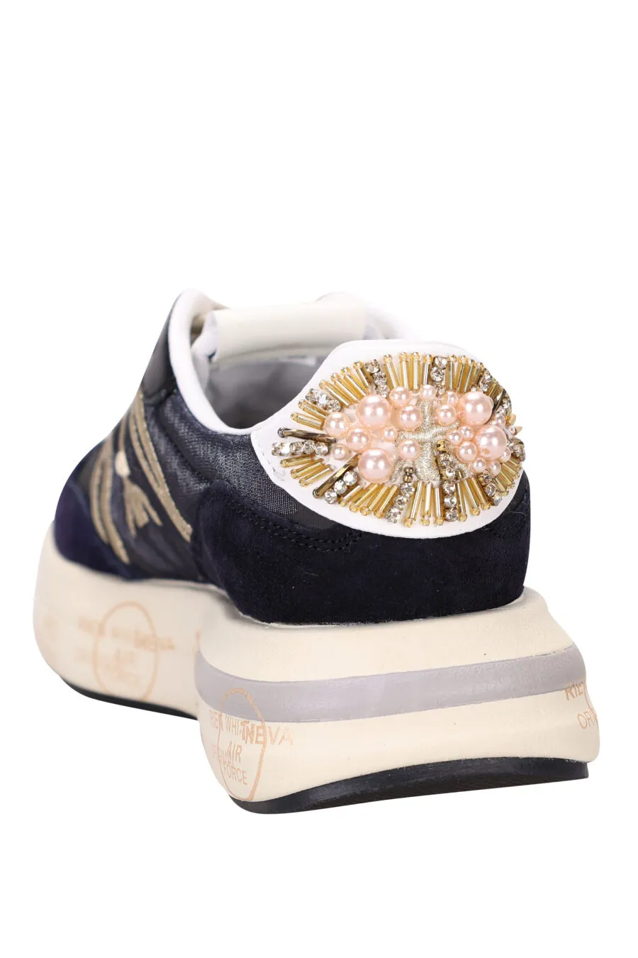 Black Sneakers Grey Detail Cassie 7000