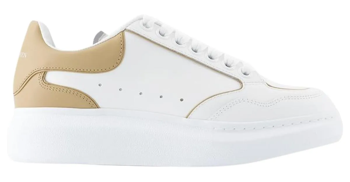 ZAPATILLAS OVERSIZE  ALEXANDER MCQUEEN  PIEL  BLANCO/CAMELLO 