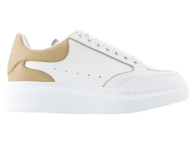 ZAPATILLAS OVERSIZE  ALEXANDER MCQUEEN  PIEL  BLANCO/CAMELLO 