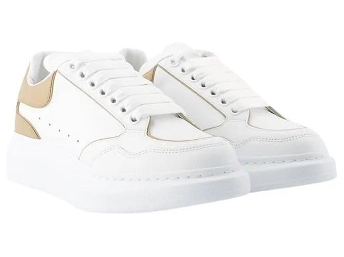 ZAPATILLAS OVERSIZE  ALEXANDER MCQUEEN  PIEL  BLANCO/CAMELLO 
