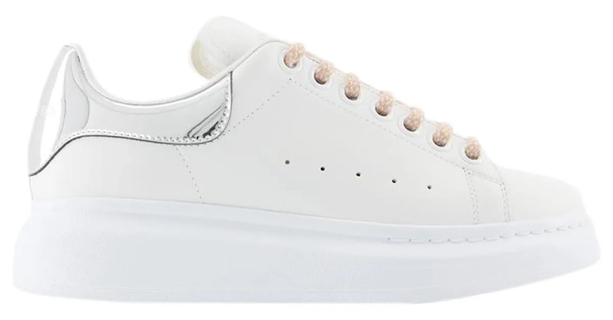 ZAPATILLAS OVERSIZE  ALEXANDER MCQUEEN  PIEL  BLANCO/PLATA 