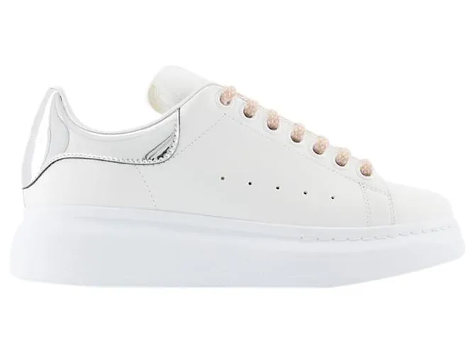 ZAPATILLAS OVERSIZE  ALEXANDER MCQUEEN  PIEL  BLANCO/PLATA 