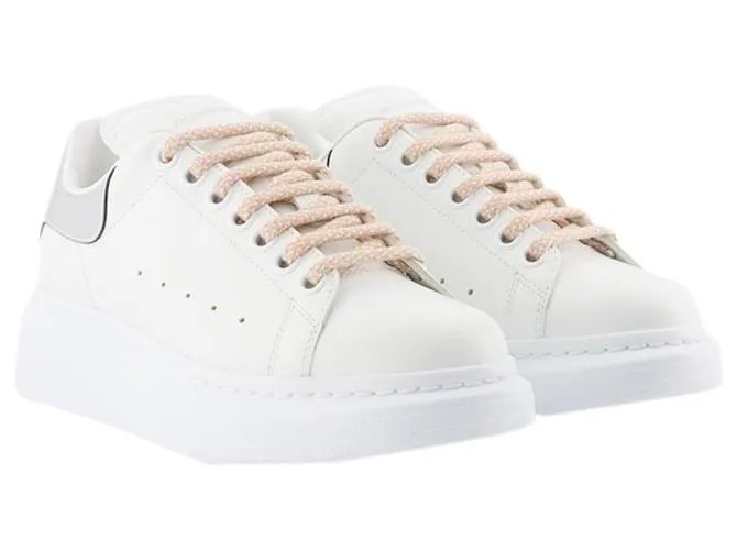 ZAPATILLAS OVERSIZE  ALEXANDER MCQUEEN  PIEL  BLANCO/PLATA 