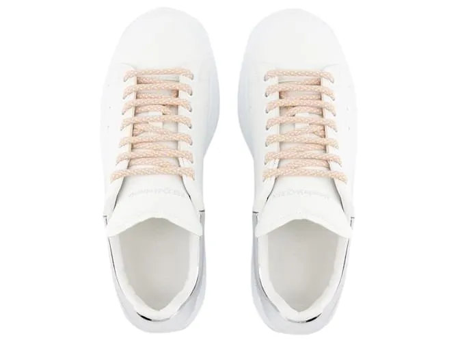 ZAPATILLAS OVERSIZE  ALEXANDER MCQUEEN  PIEL  BLANCO/PLATA 