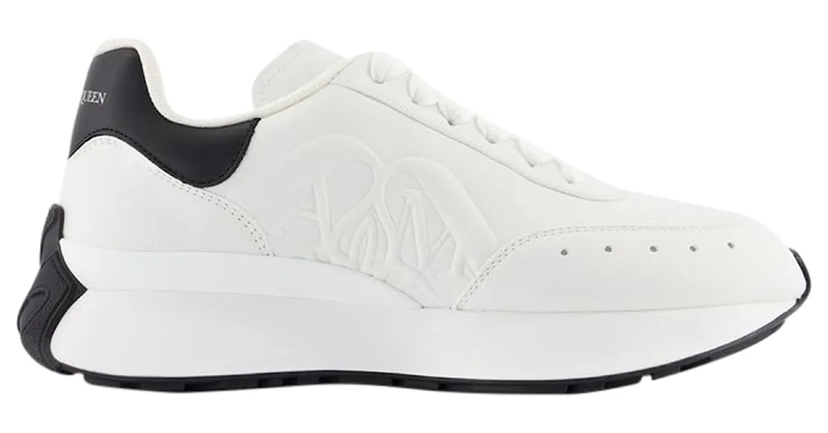 ZAPATILLAS SPRINT RUNNER  ALEXANDER MCQUEEN  CUERO  BLANCO/DE COLOR NEGRO 
