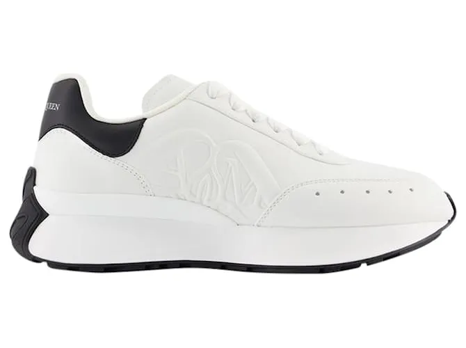 ZAPATILLAS SPRINT RUNNER  ALEXANDER MCQUEEN  CUERO  BLANCO/DE COLOR NEGRO 