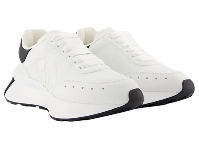 ZAPATILLAS SPRINT RUNNER  ALEXANDER MCQUEEN  CUERO  BLANCO/DE COLOR NEGRO 