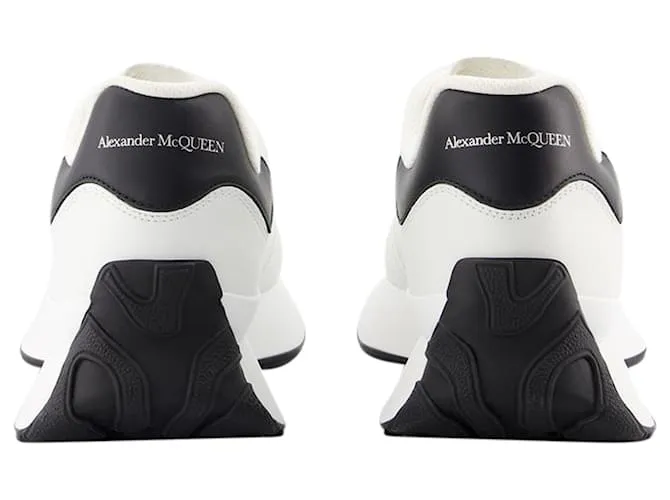 ZAPATILLAS SPRINT RUNNER  ALEXANDER MCQUEEN  CUERO  BLANCO/DE COLOR NEGRO 