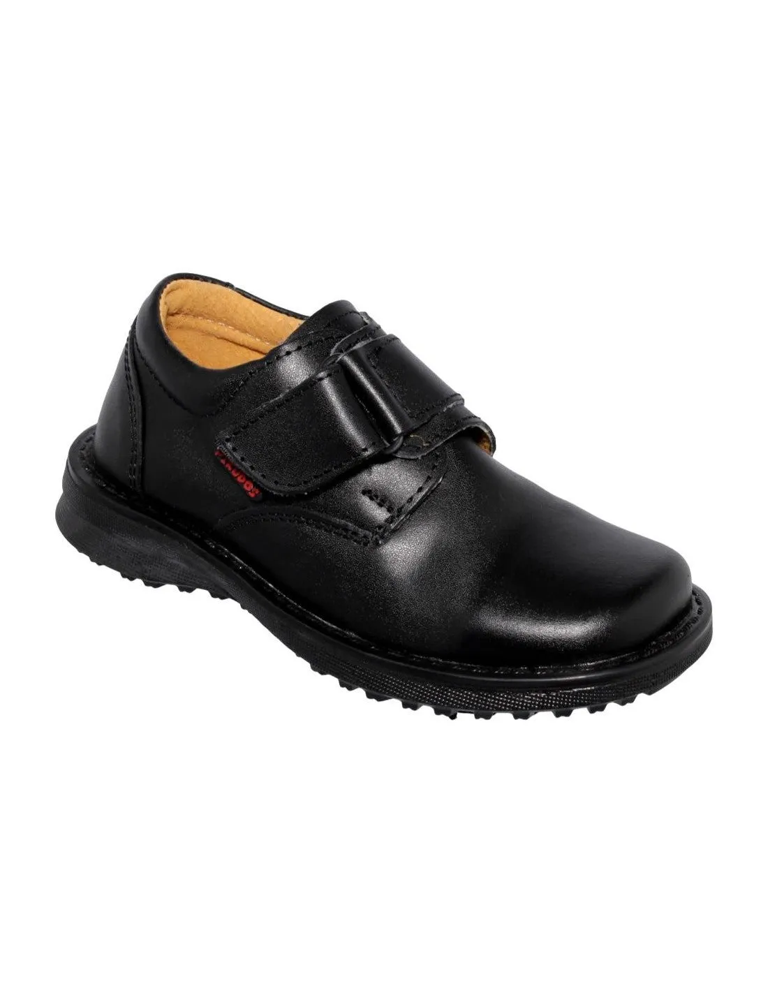 Boys School Shoes Style 0967Pi17 Pikudos Brand Simulated Leather Finish Black