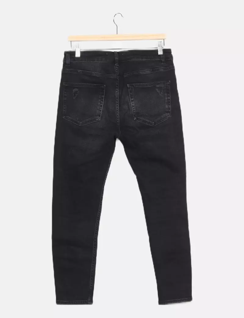 Zara black ripped jeans